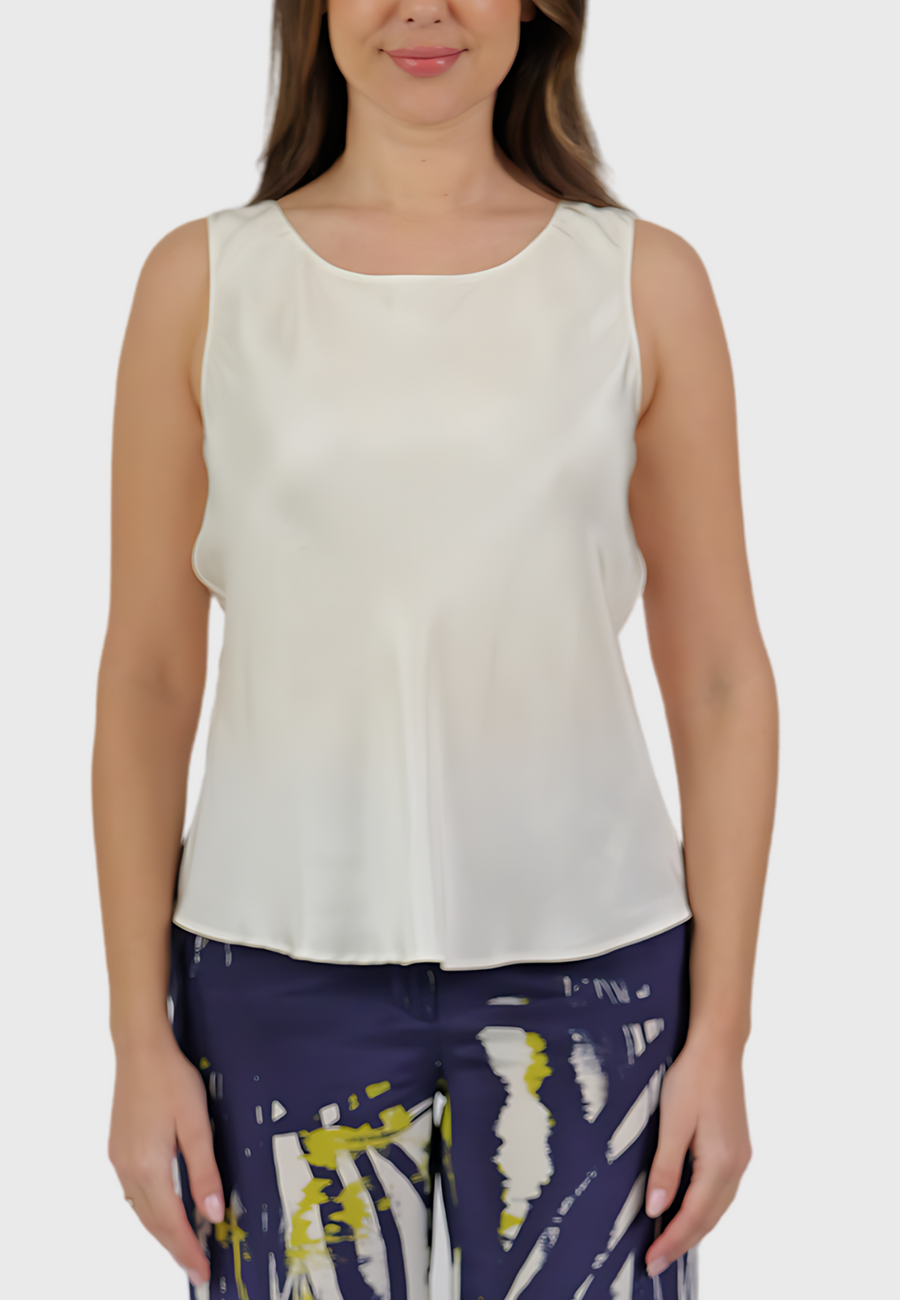 Como Silk Top – Ivory White