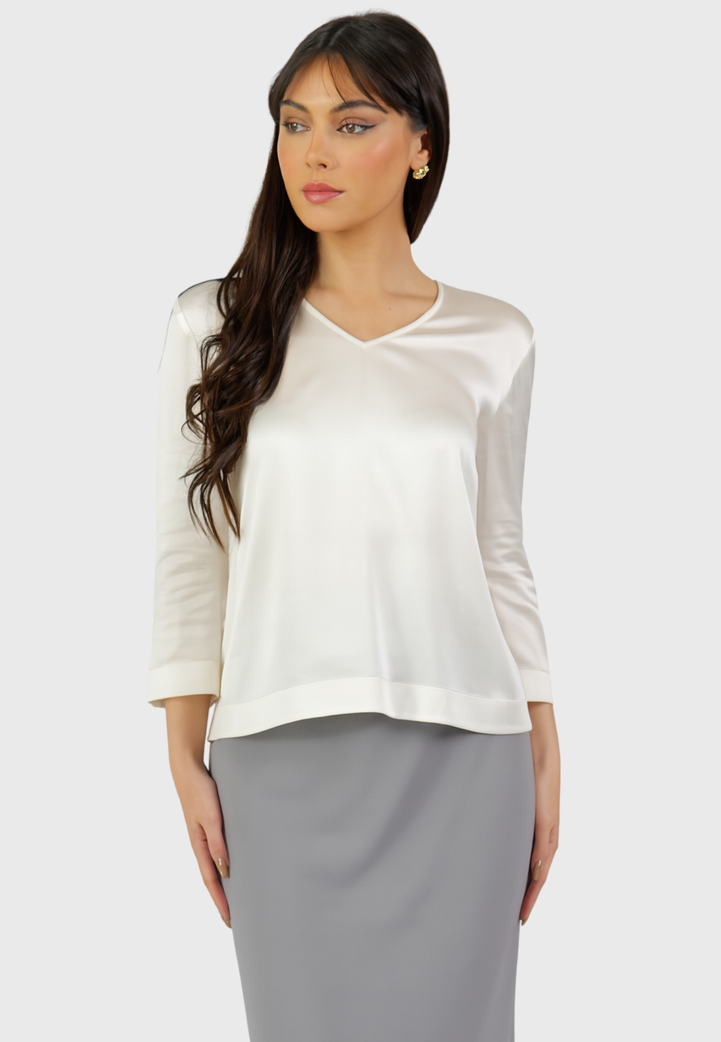Como Silk Blouse – White