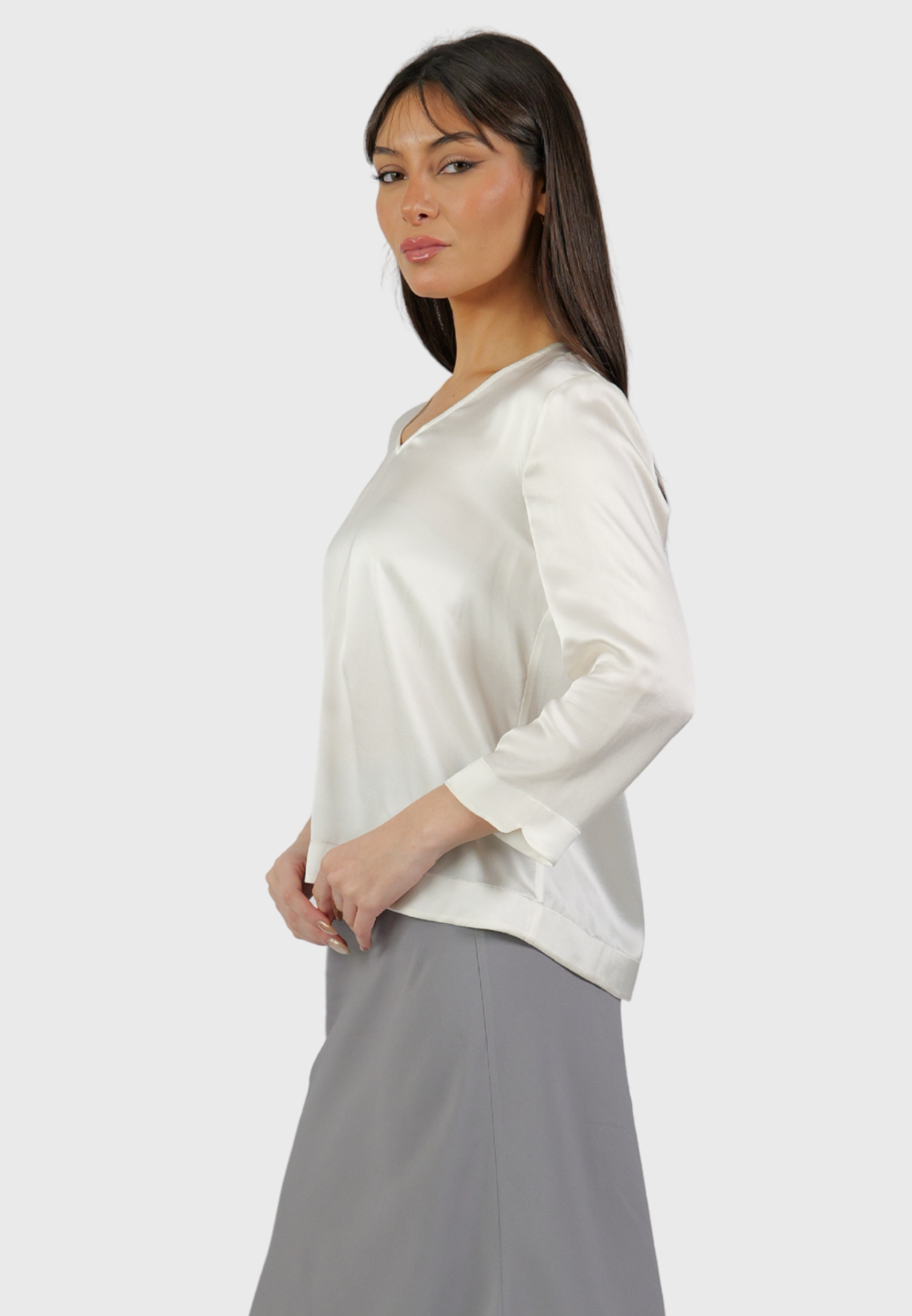 Como Silk Blouse – White