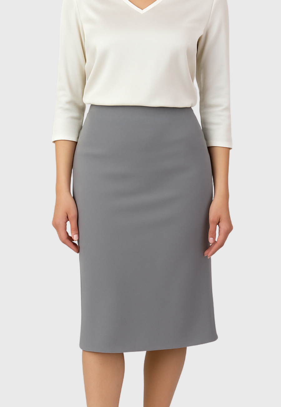 Firenze Skirt – Dove Grey Silk