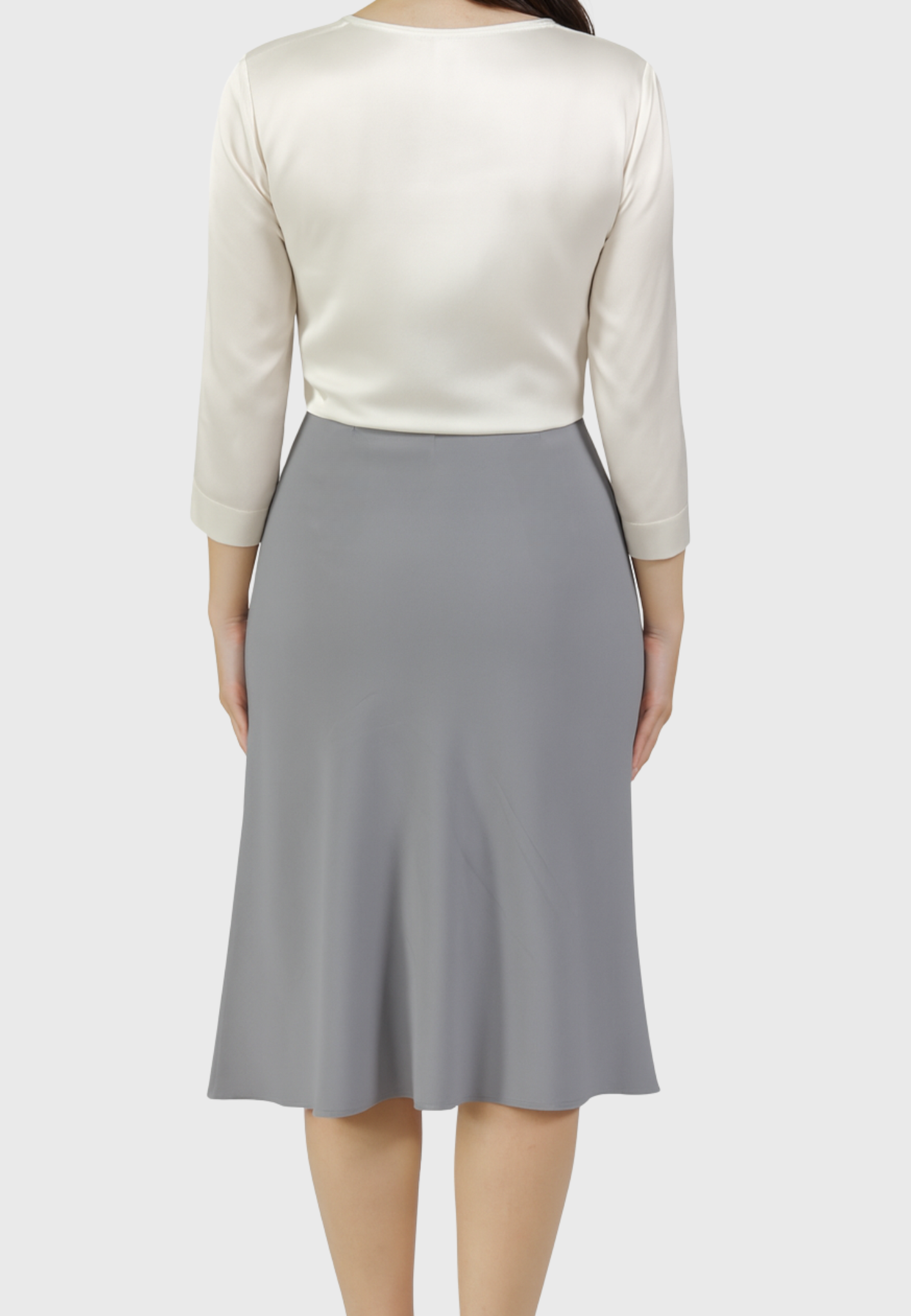 Firenze Skirt – Dove Grey Silk