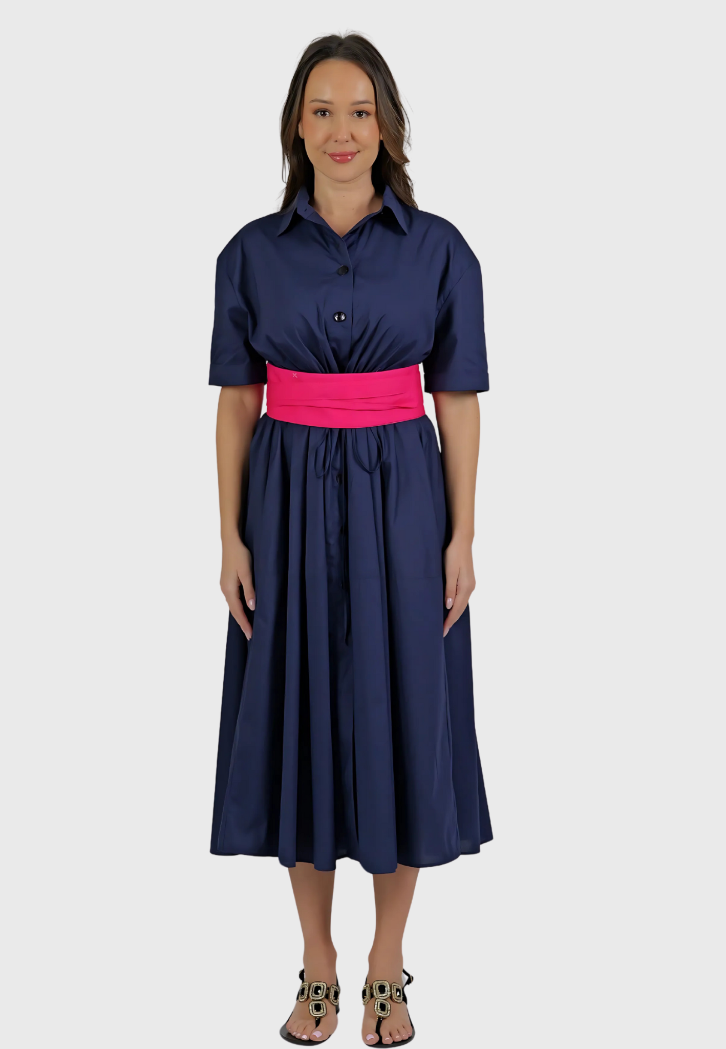 The Ostuni Dress – Italian Cotton in Navy