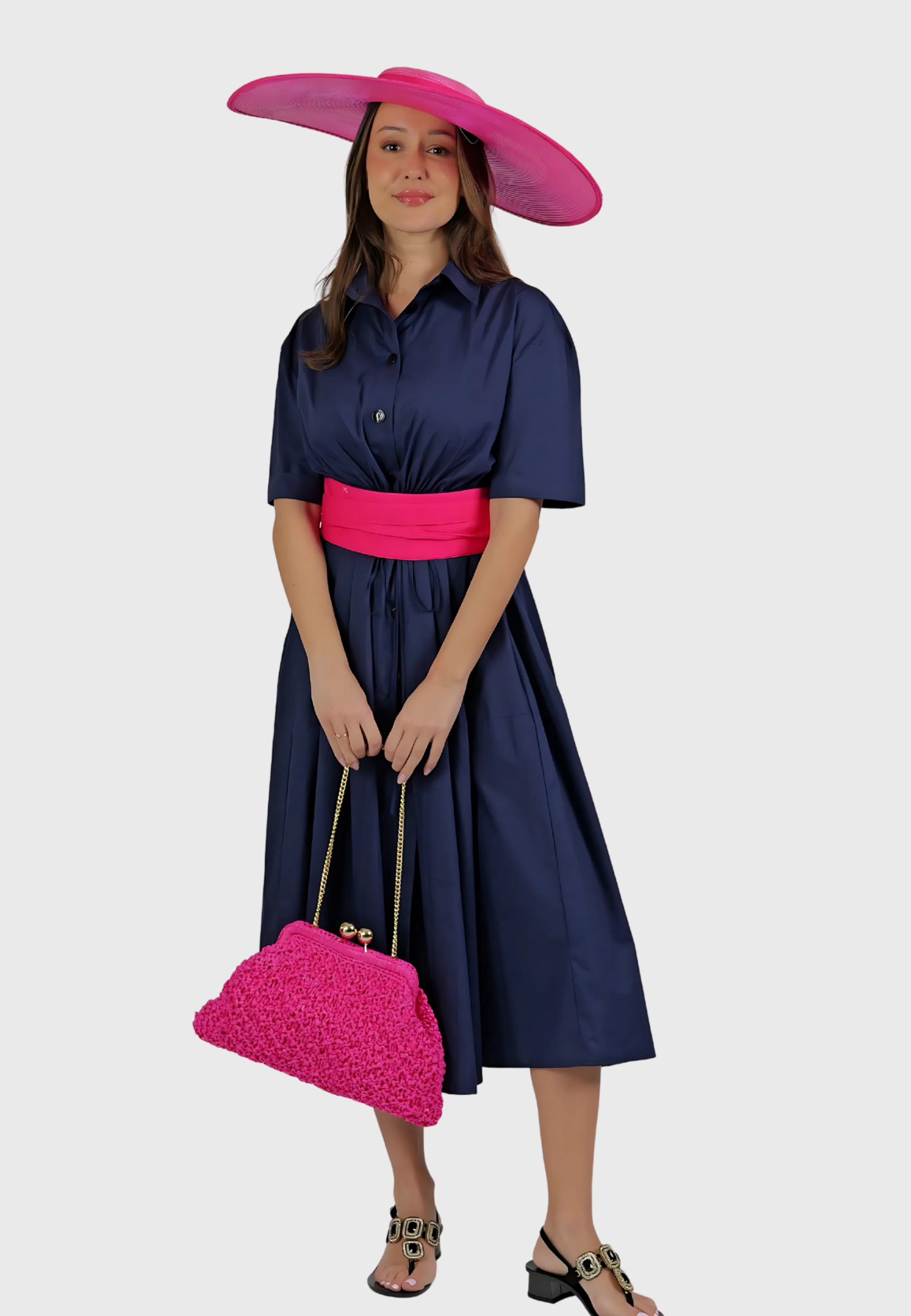 The Ostuni Dress – Italian Cotton in Navy