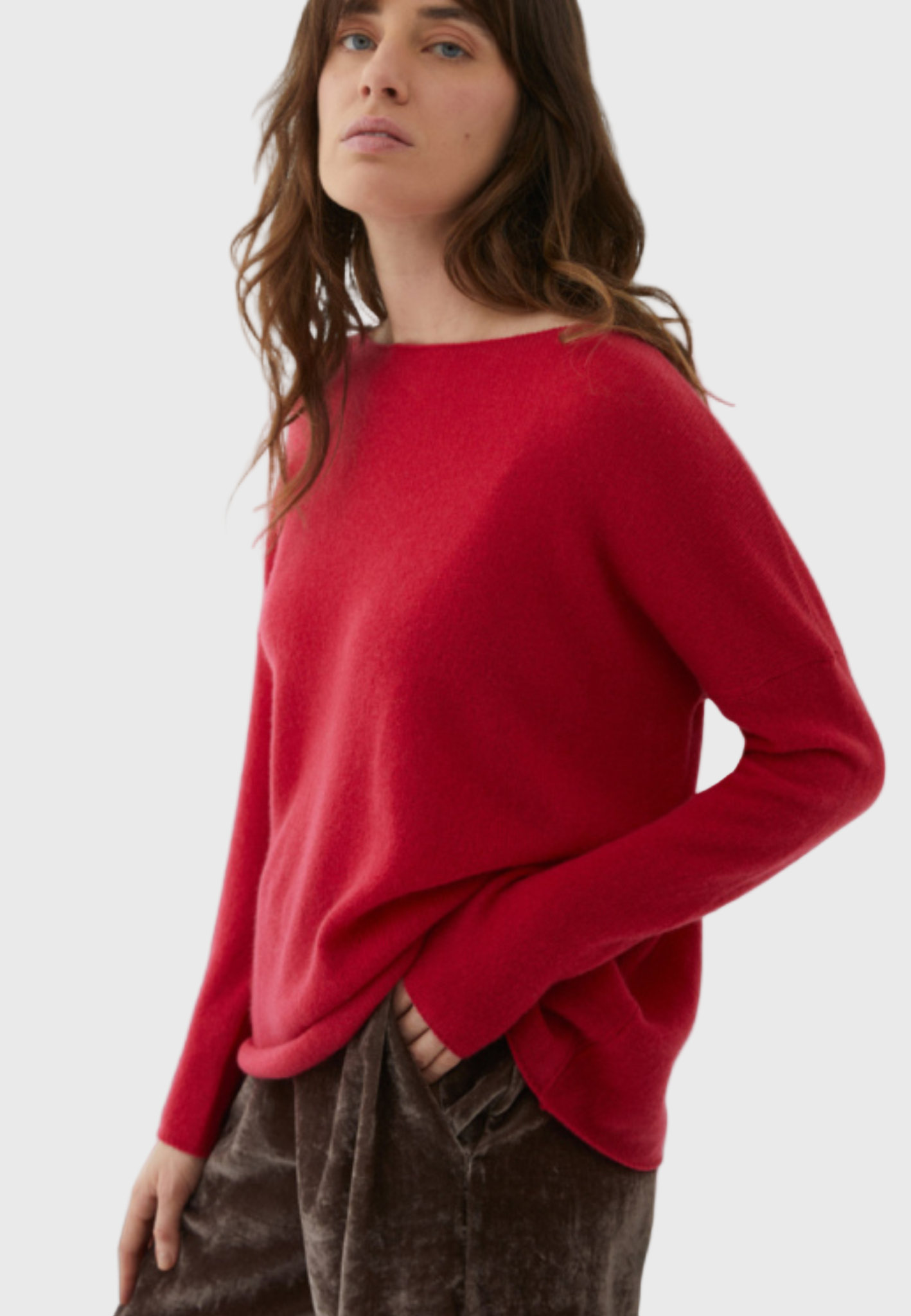 Bianca Lancia Cashmere Sweater – Cherry Red