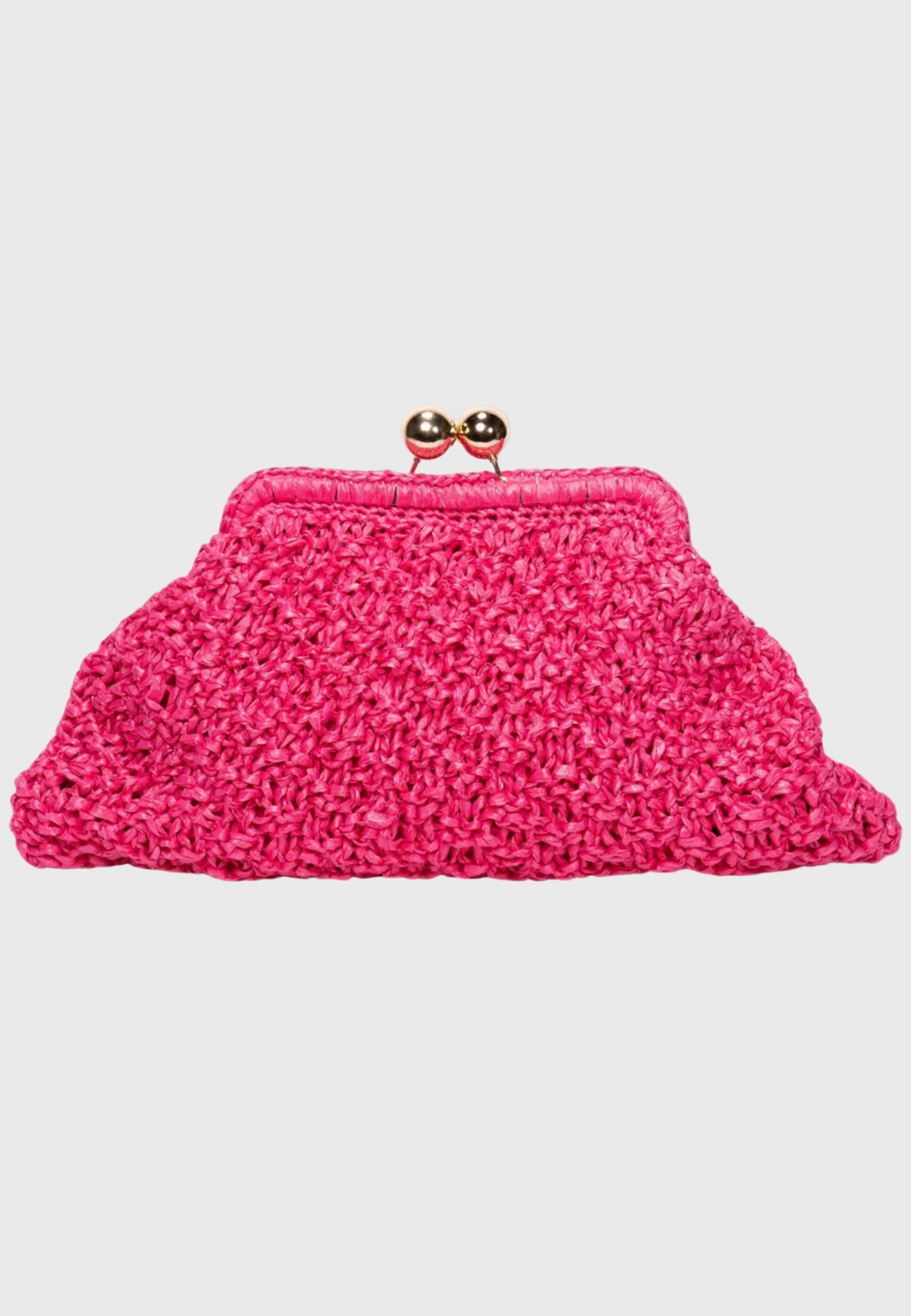 Margherita Raffia Clutch - Hot Pink | Handcrafted in Florence