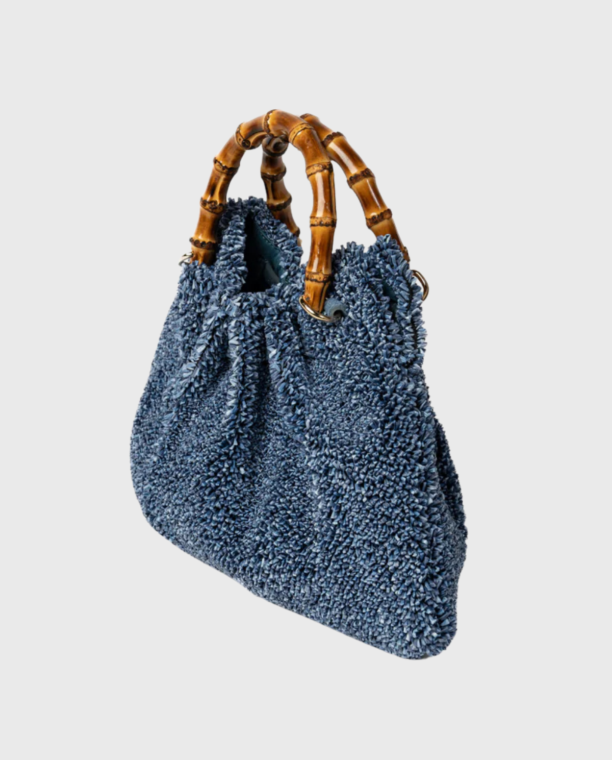 Mini Caterina Raffia Bag – Blue