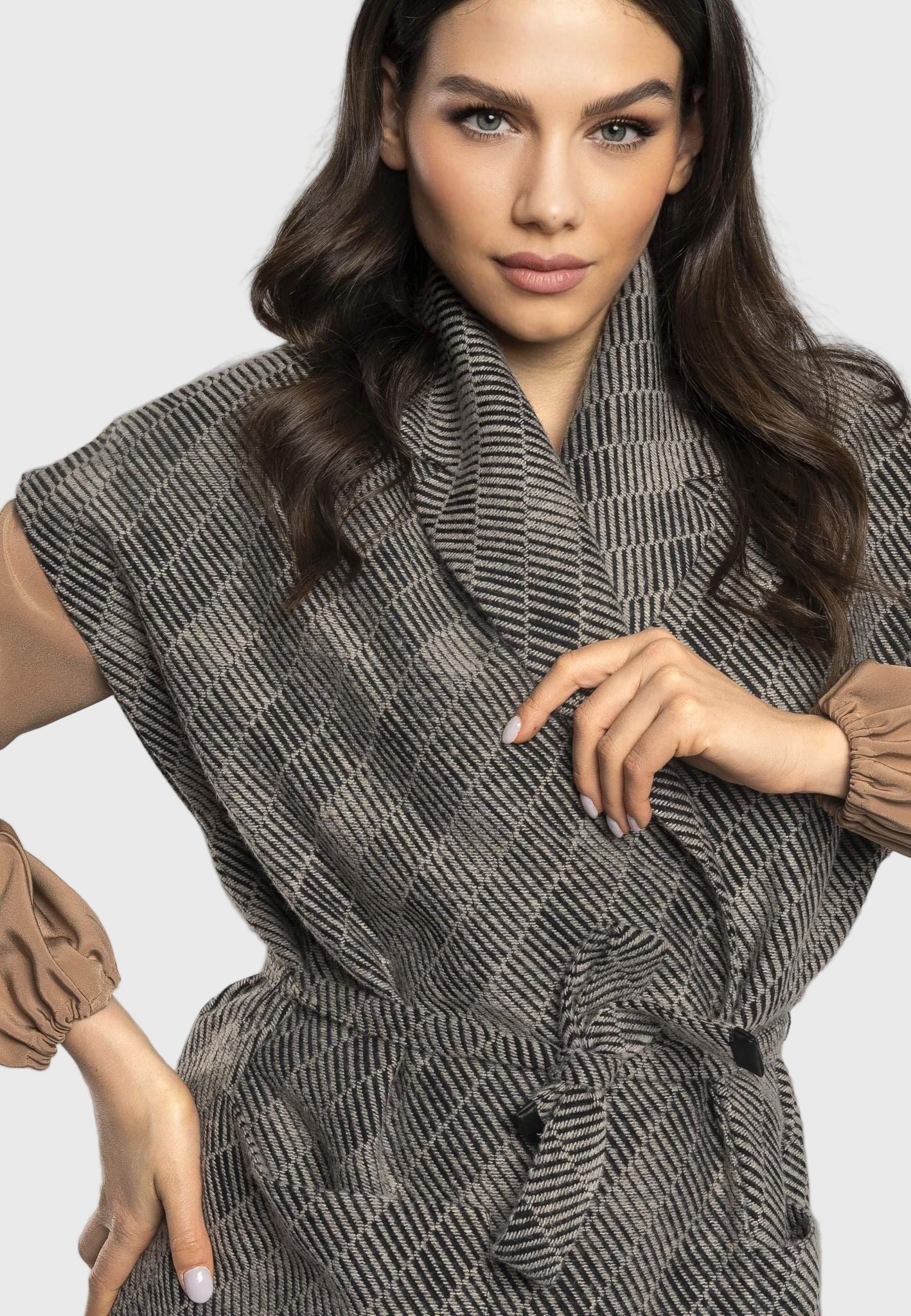sleeveless wool coat wide collar jacekt sleeveless wool jacket italian wool coat italian wool coat womens wool coat women wool coat for women designer coat australian coat