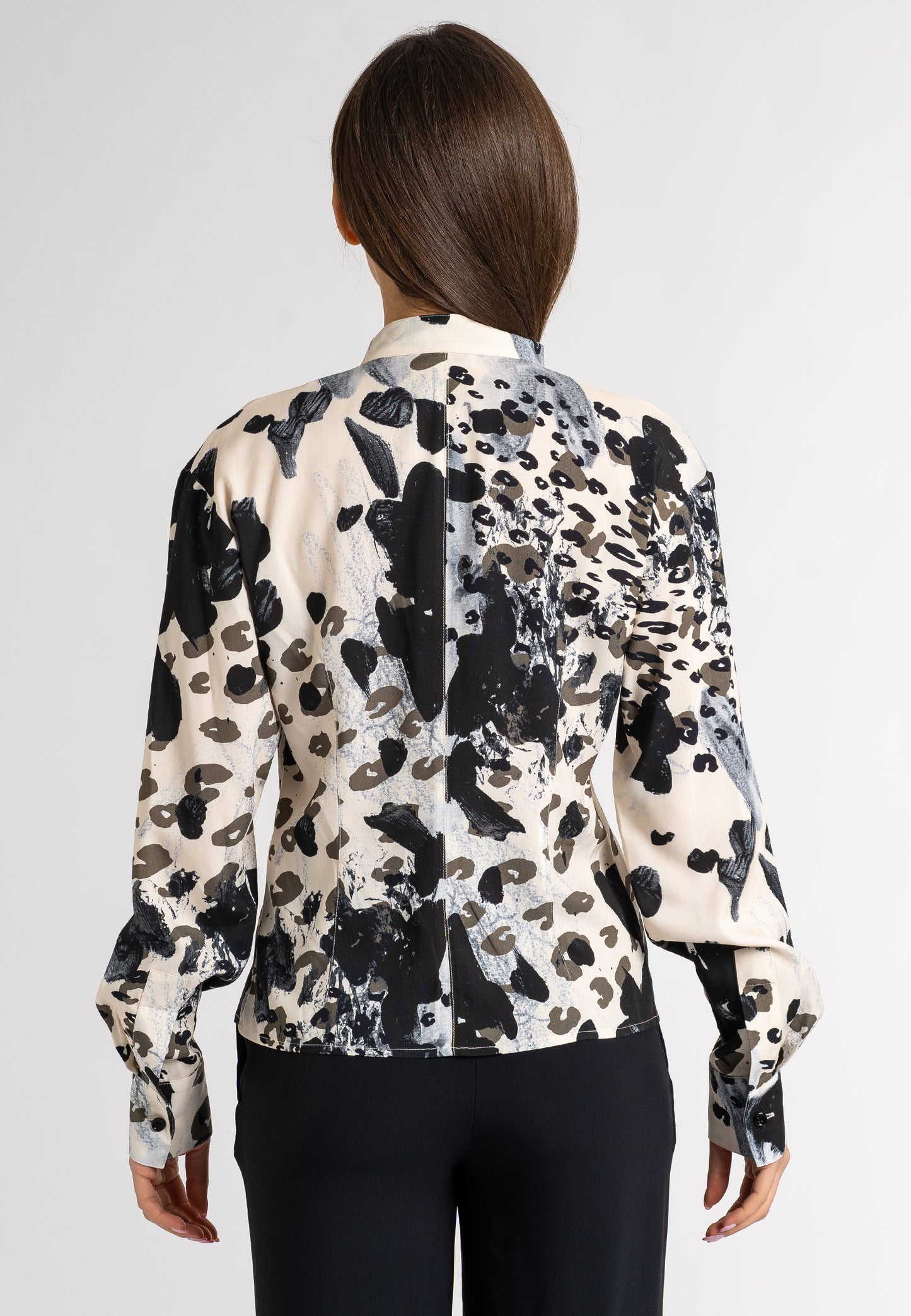 eco-clothing Sydney ethical clothing ethical merchandise australia sustainable clothing brands Viscose Shirt printed shirt viscose shirt women long sleeve viscose shirt cow print shirt women's italian viscosa shirt viscose top australia made in italy clothing made in italy clothing brand viscose printed shirt made in italy clothing