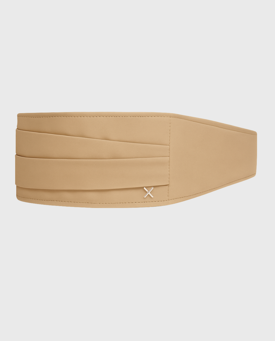 Ustoni Pleated Waist Belt – Beige