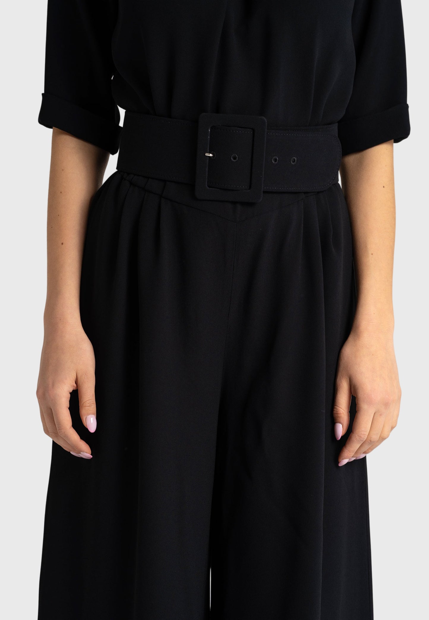 black jumpsuit australia long black jumpsuit city chic black suit belt jumpsuit site pocket jumpsuit wide leg jumpsuit made in italy clothing ethical clothing Australia sustainable clothing brands