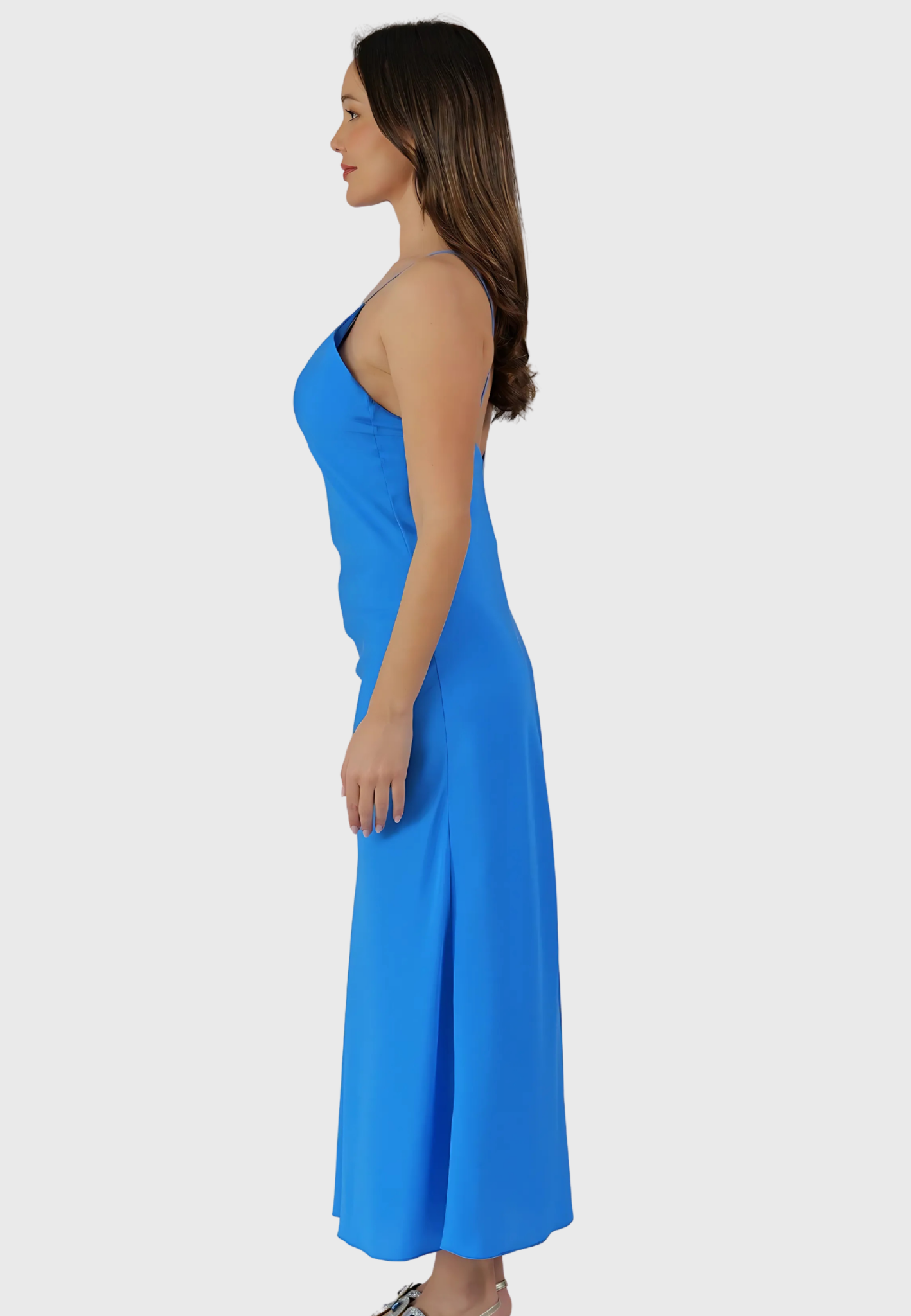 The Tropea Dress – Italian Silk in Cobalt Blue