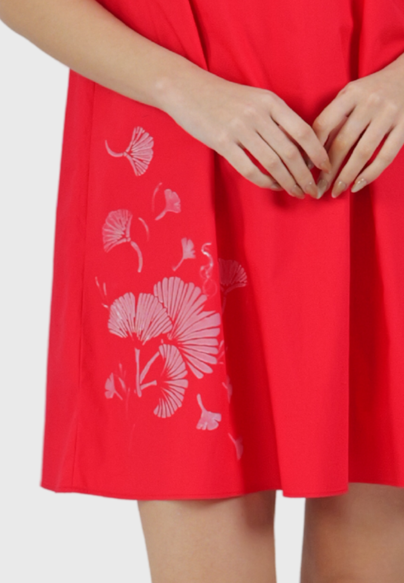 Abito Linosa – Red Cotton Trapeze Dress