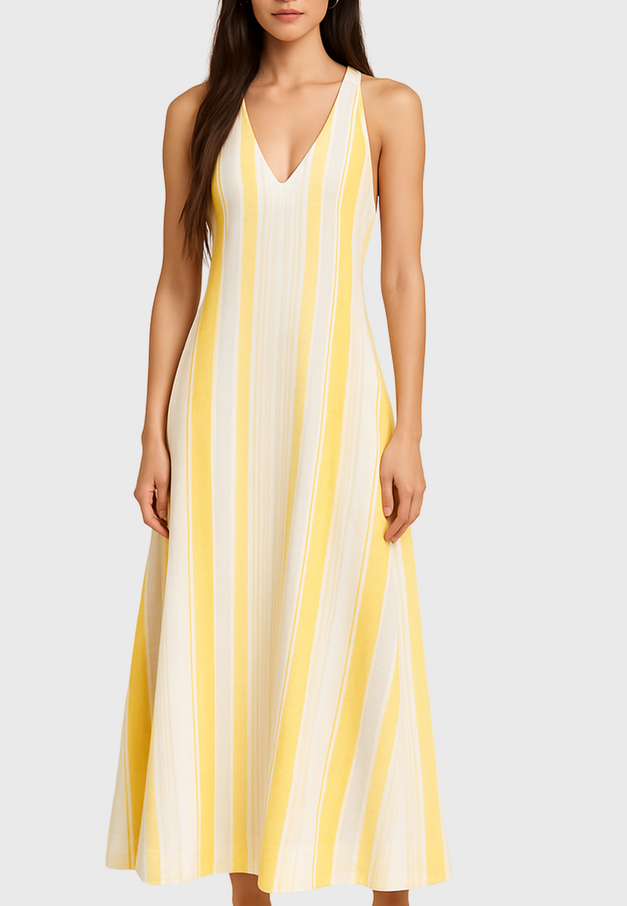 Maratea Dress – Lemon Stripe