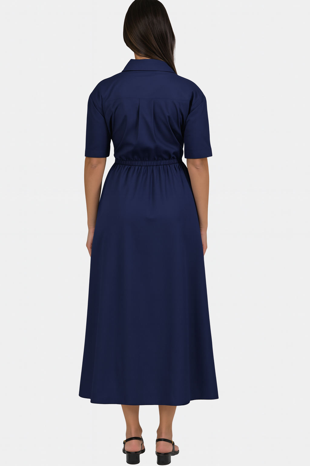 The Ostuni Dress – Italian Cotton in Navy