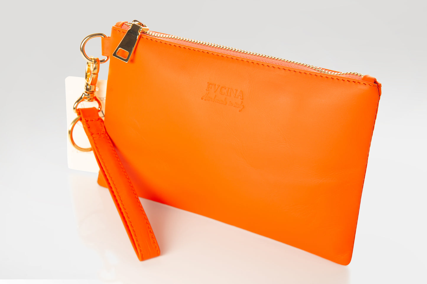 Christmas gifts, orange leather clutch, Italian leather clutch, handmade leather clutch, premium leather clutch, high-quality leather clutch, handbags, women clutches