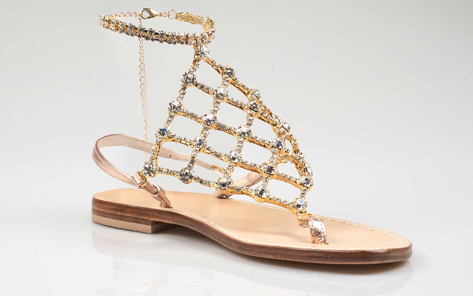 Handmade Italian Sandals Made in Capri Italy Sirena Crystal