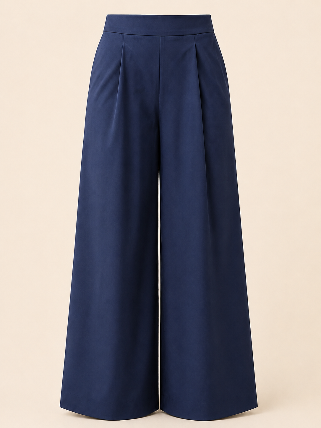 The Lago Wide- Leg Trouser — Navy