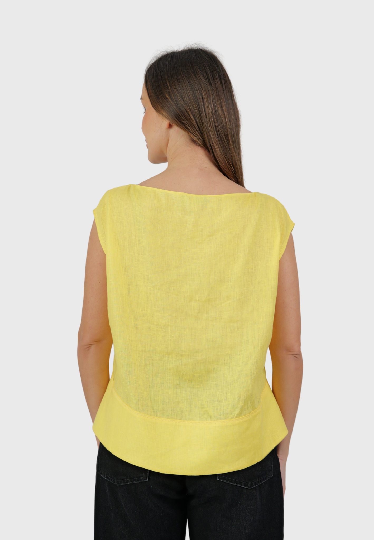 Panarea Linen Top – Giallo