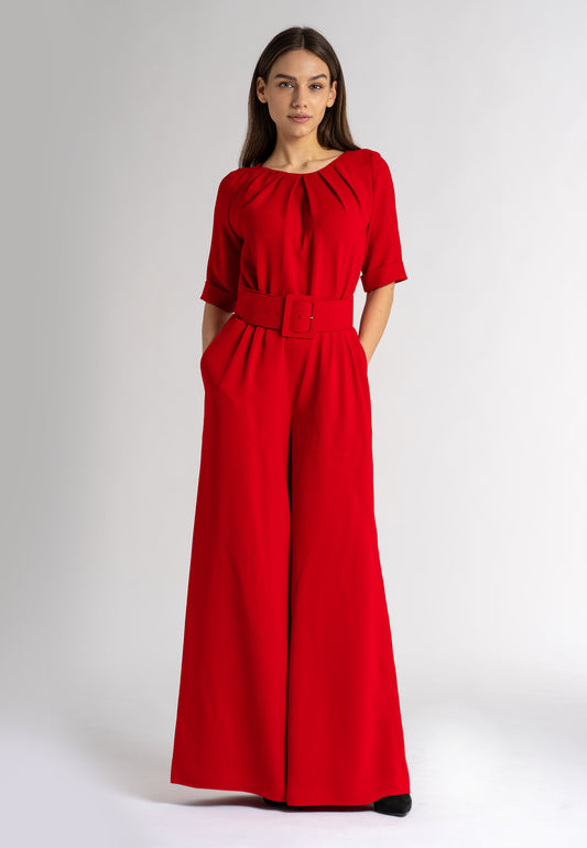 elegant women's clothing italian fashion brands  red jumpsuit  red jumpsuit australia red jumpsuit for women red jumpsuit with red belt red jumpsuit with pockets long red jumpsuit wide leg jumpsuit loose jumpsuit with pockets jumpsuit with pockets made in italy clothing