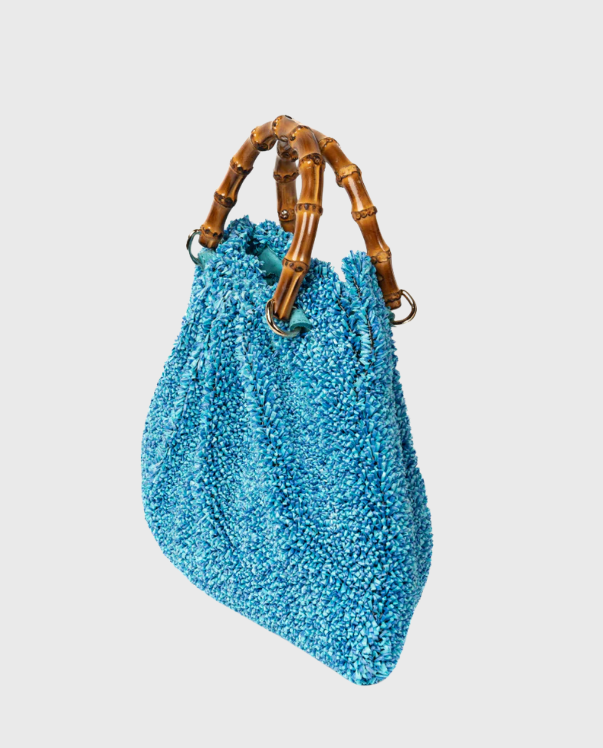 Mini Caterina Raffia Bag – Turquoise