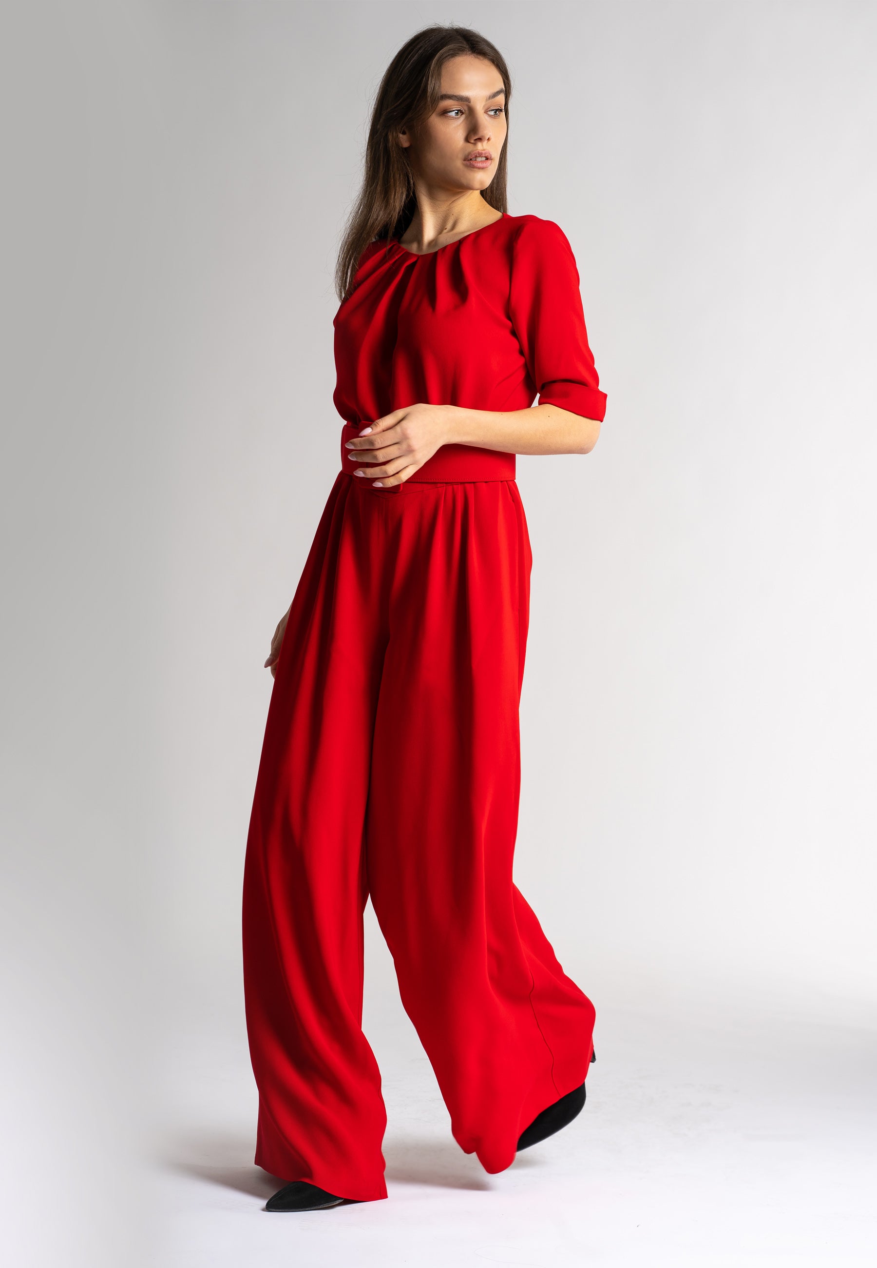 Giulia Jumpsuit Red: Elegant Women's Clothing