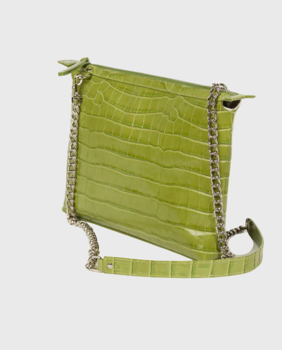 Giulia Crossbody Bag - Lime Green Italian Leather