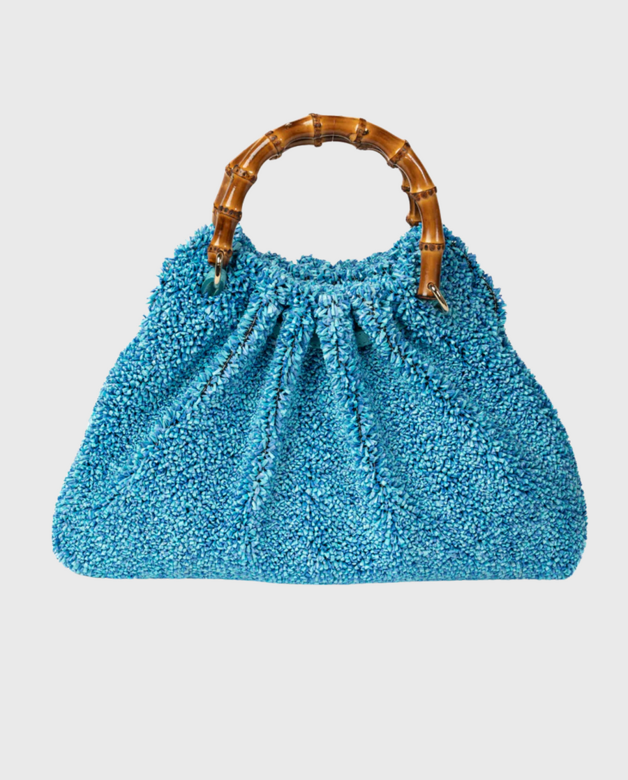 Mini Caterina Raffia Bag – Turquoise