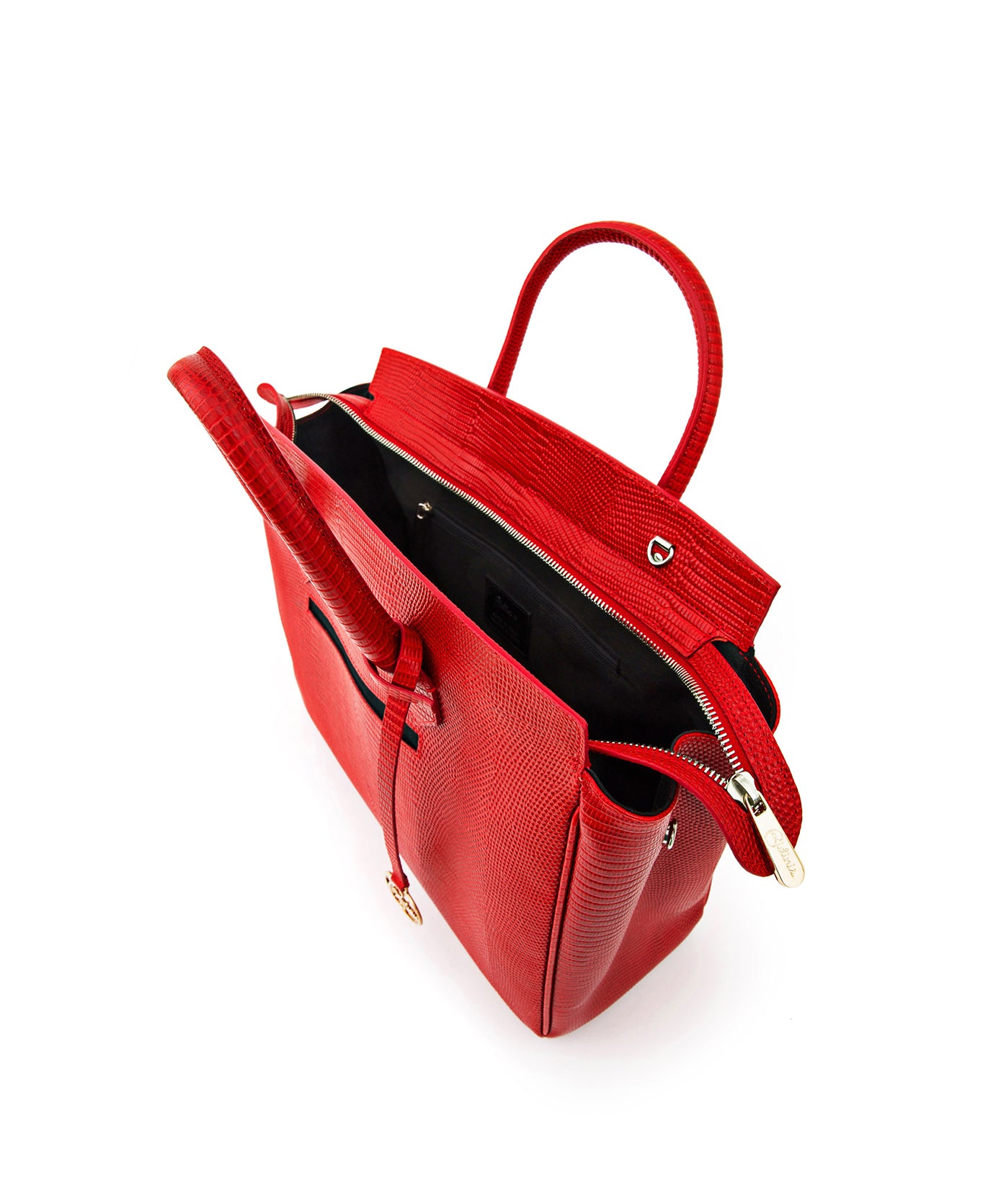 lizard print leather bag, red handbag, Italian leather bag, made in Italy,  red leather handbag, versatile accessories for any occasion, medium-sized handbag, Italian leather handbag, elegant and sophisticated handbag, well-organised interior handbag, practical and stylish handbag