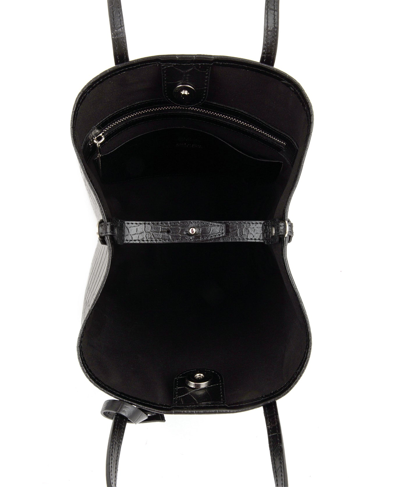 belt design leather bag, black crocodile leather bag, practical and stylish bag, versatile bag for any occasion, ideal bag for daytime strolls