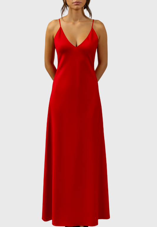 Milano Slip Dress – Rosso Amore