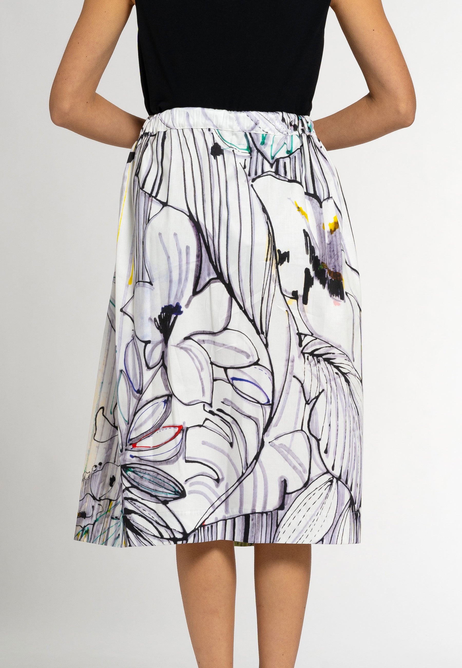 a-line floral midi skirt; floral midi skirt australia; floral midi skirt; woman midi skirt; Alice Floral Midi Skirt, midi skirt, faille skirt, faille skirts, best spring skirt, alice skirt; organic cotton, midi skirt, mini skirt, springtime fashion, high waisted skirt, floral skirt, waist cincher skirt