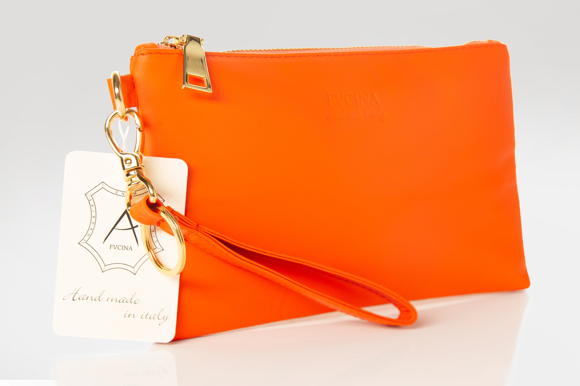 Christmas gifts, orange leather clutch, Italian leather clutch, handmade leather clutch, premium leather clutch, high-quality leather clutch, handbags, women clutches 