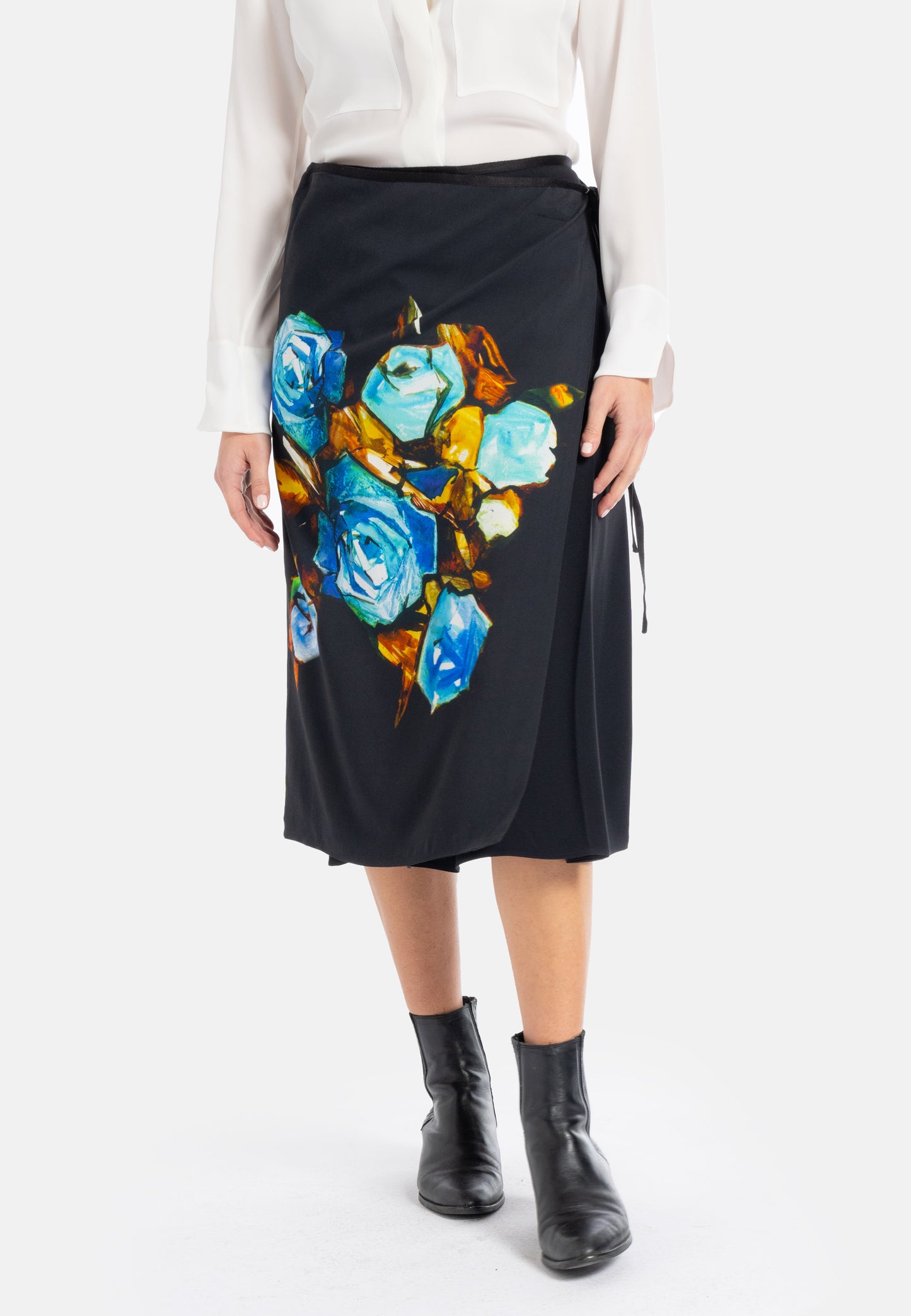 balck midi skirt midi skirt  wrap midi skirt  floral wrap skirt  women wrap skirt  winter wrap skirt  wrapped skirt  black Skirt Australia